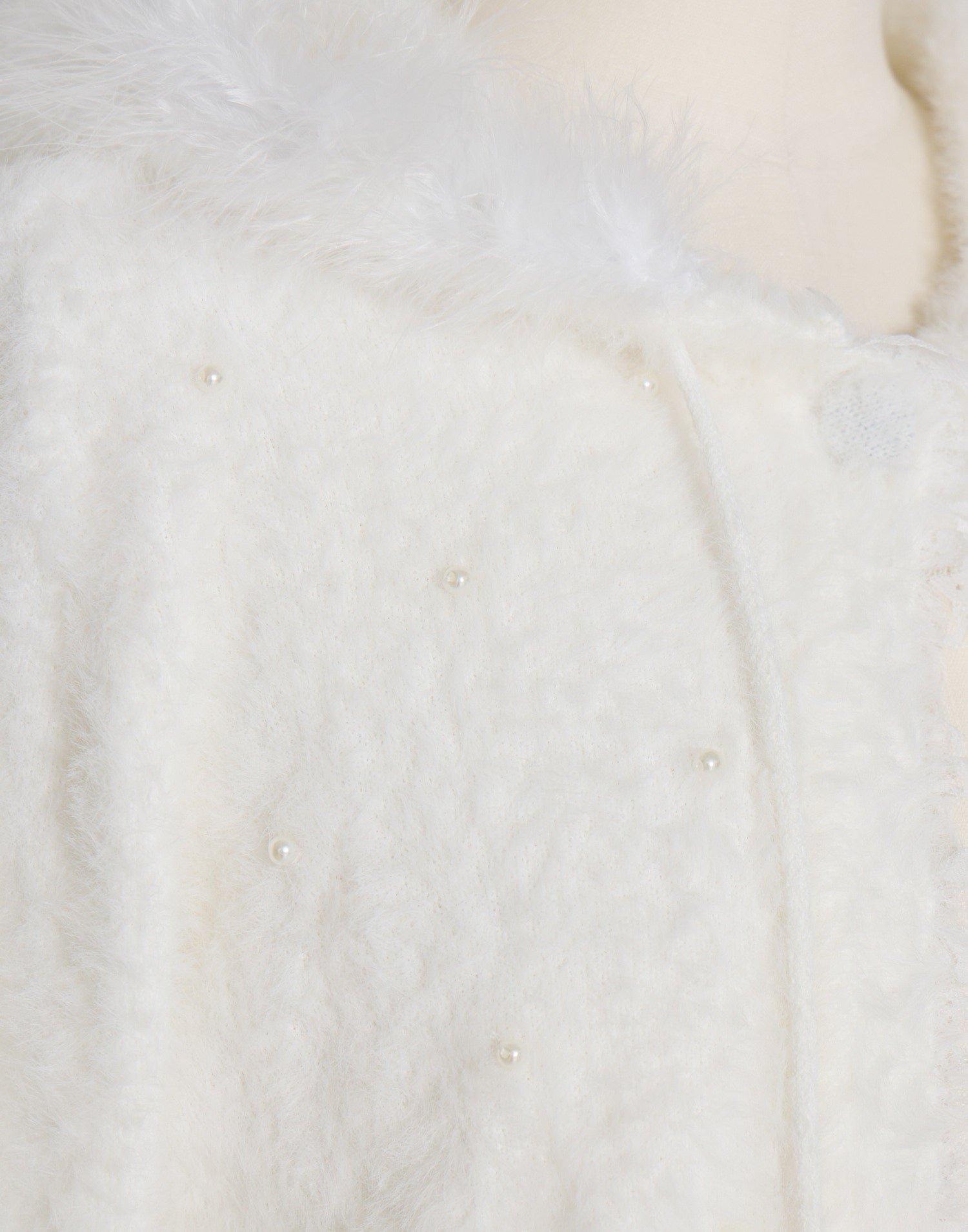 mellfy memory Fluffy pom-pom Angel hoodie cardigan