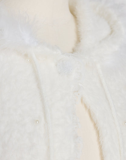 mellfy memory Fluffy pom-pom Angel hoodie cardigan