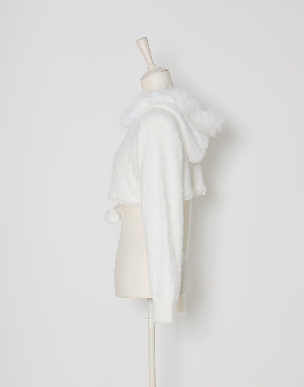 mellfy memory Fluffy pom-pom Angel hoodie cardigan