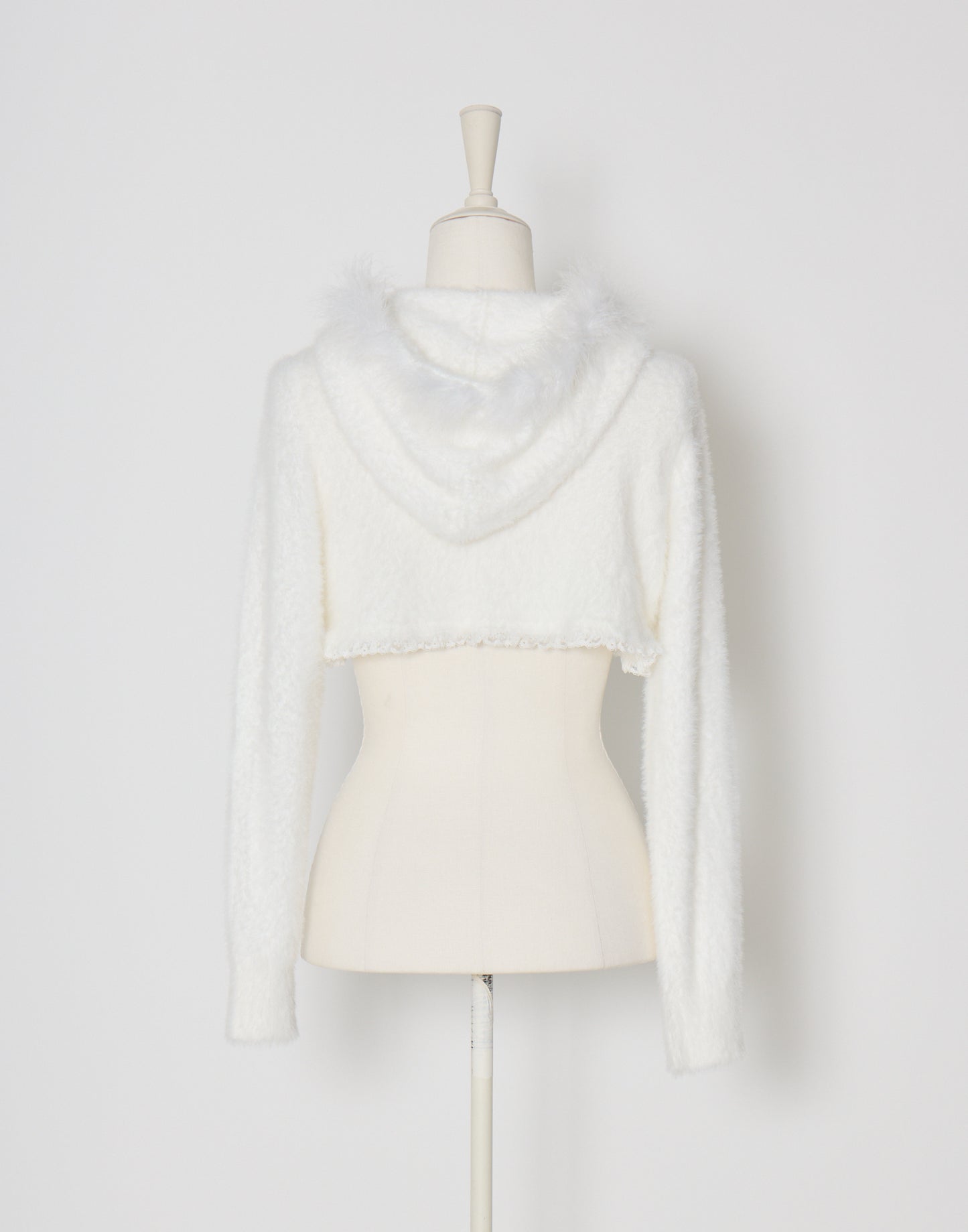 mellfy memory Fluffy pom-pom Angel hoodie cardigan