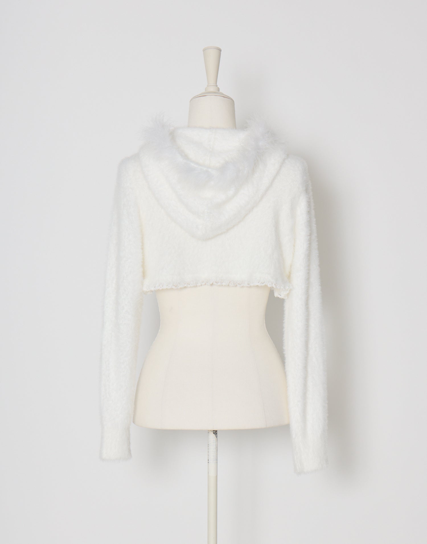 mellfy memory Fluffy pom-pom Angel hoodie cardigan