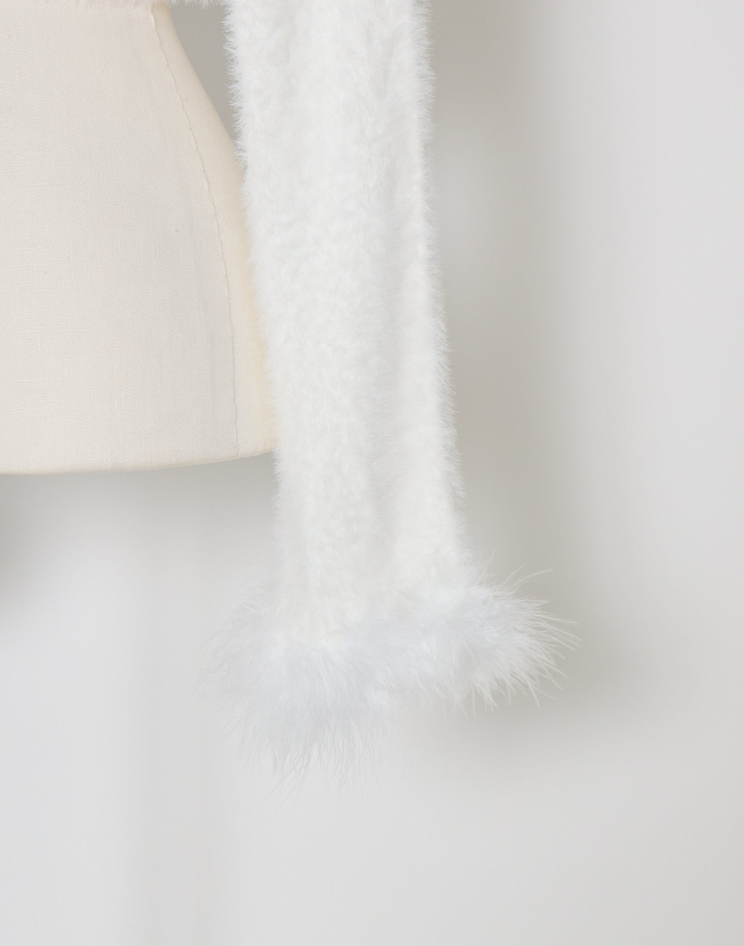 mellfy memory Fluffy pom-pom ribbon knit cardigan