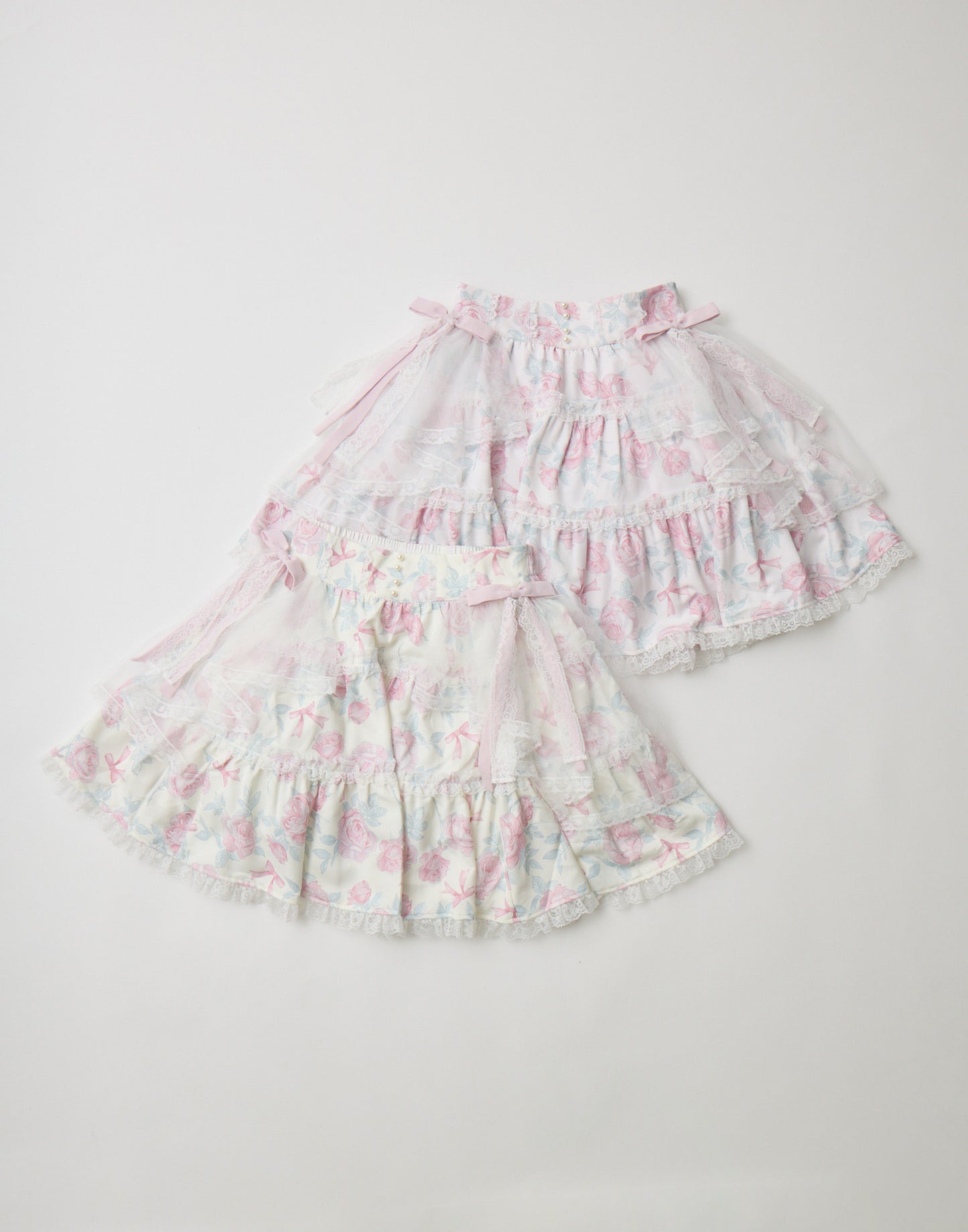 mellfy memory Rosy Flora tulle Veil Skirt