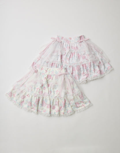mellfy memory Rosy Flora tulle Veil Skirt