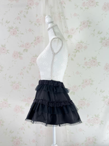 GRL Tulle Lace Shoujo Skirt (Black)
