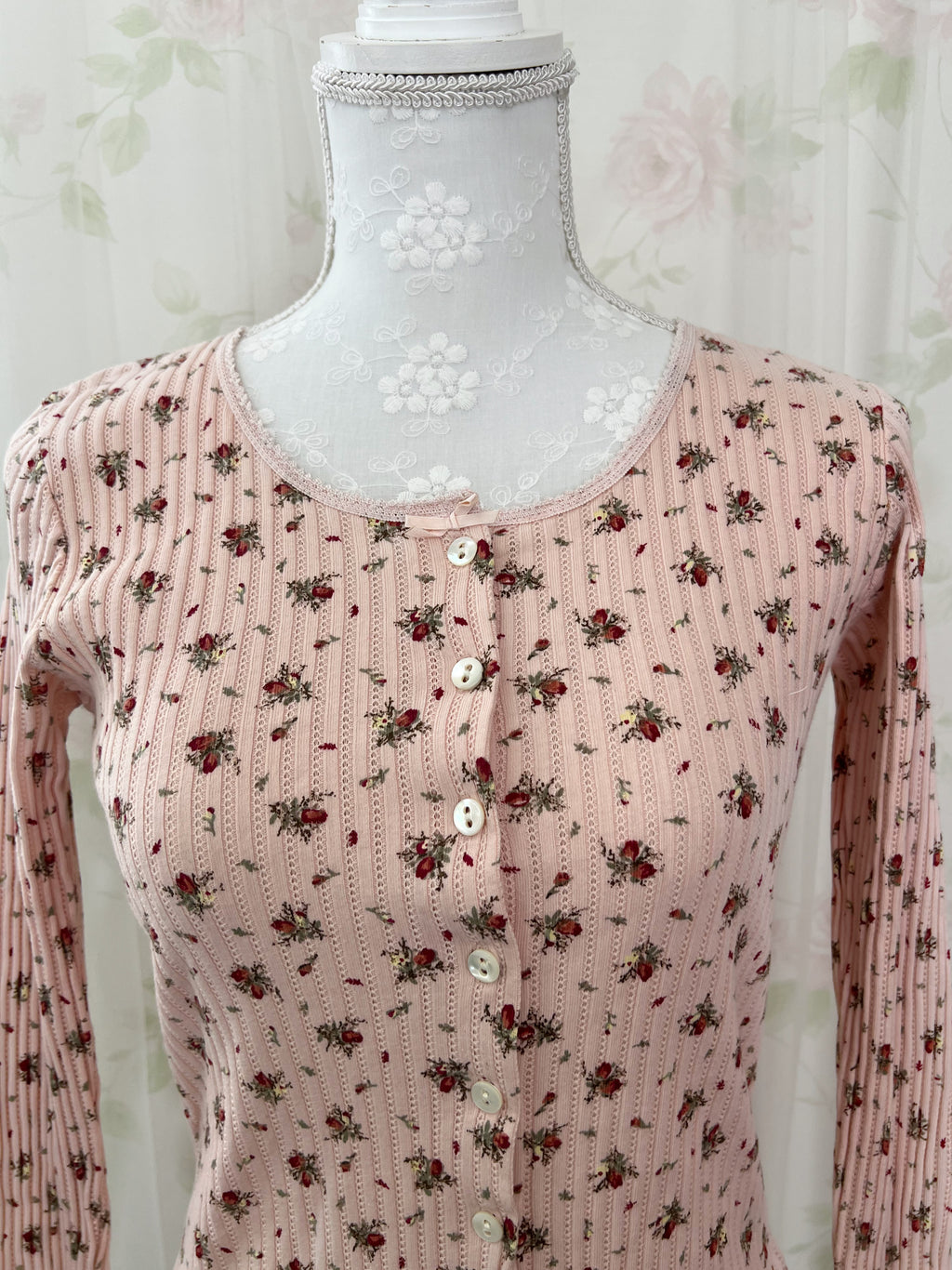 L’EST ROSE Petite Rose Cotton Cardigan