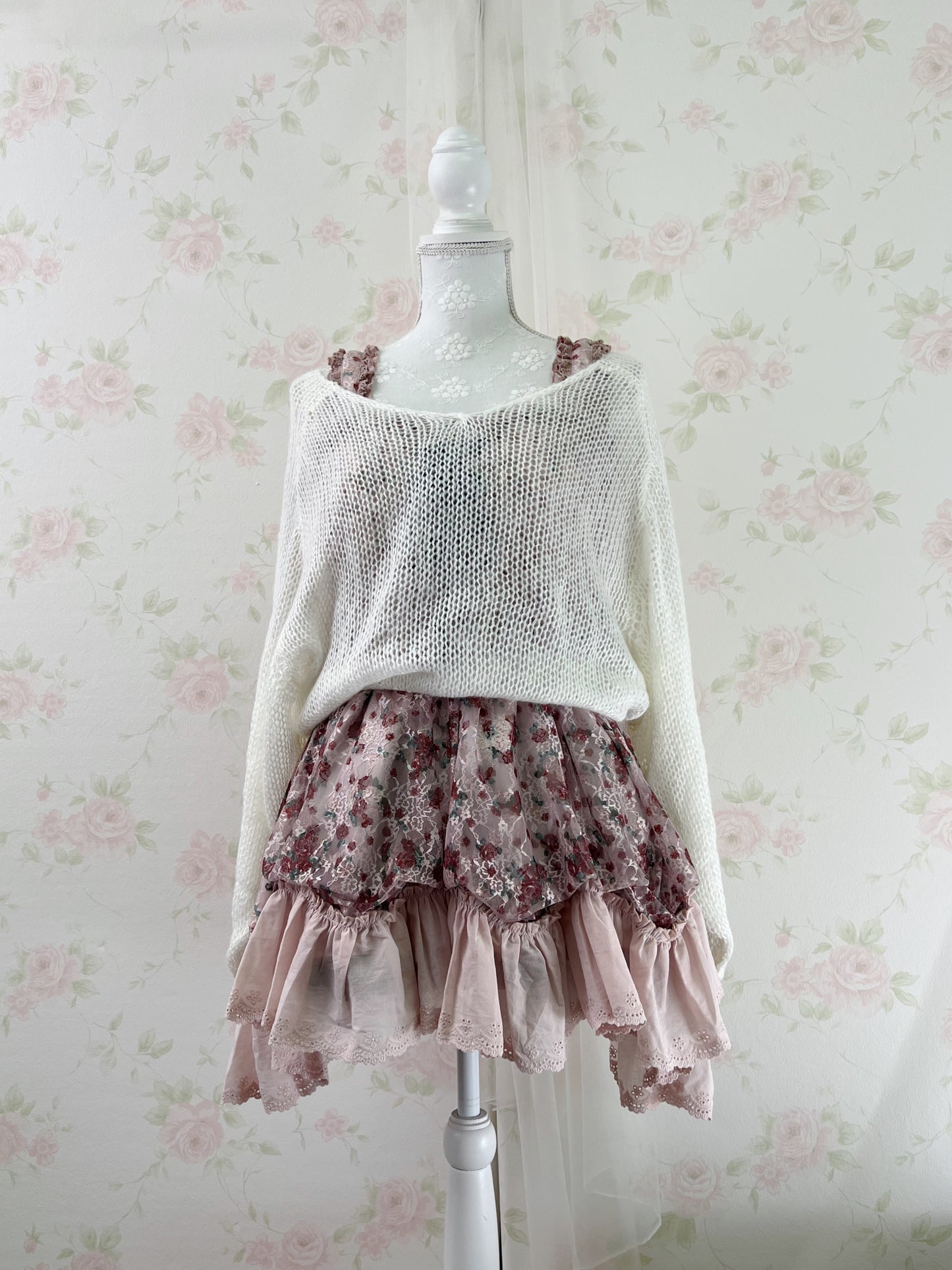 axes femme Floral Laced Up Tunic Top