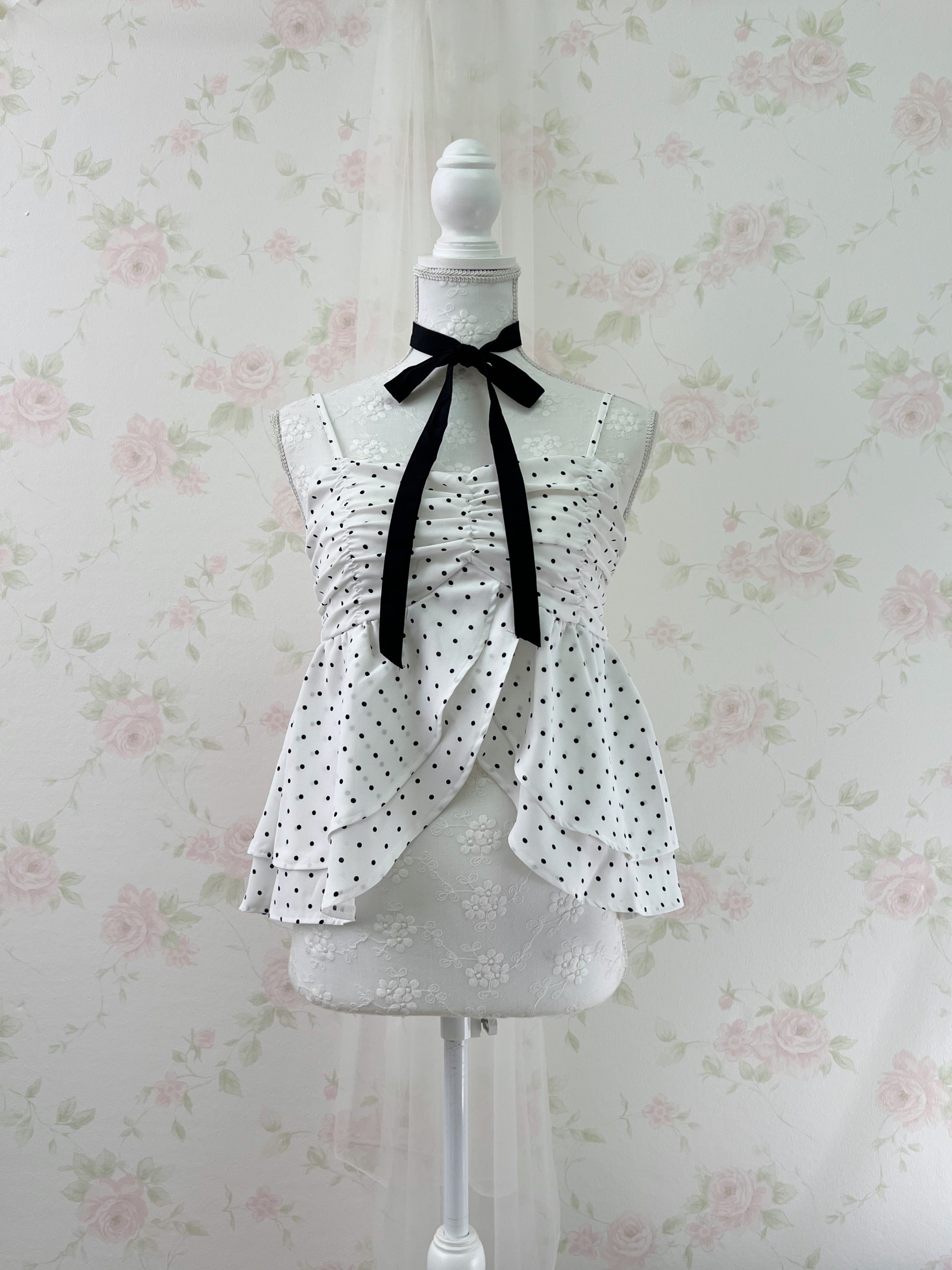 Polka Dot Flare Camisole