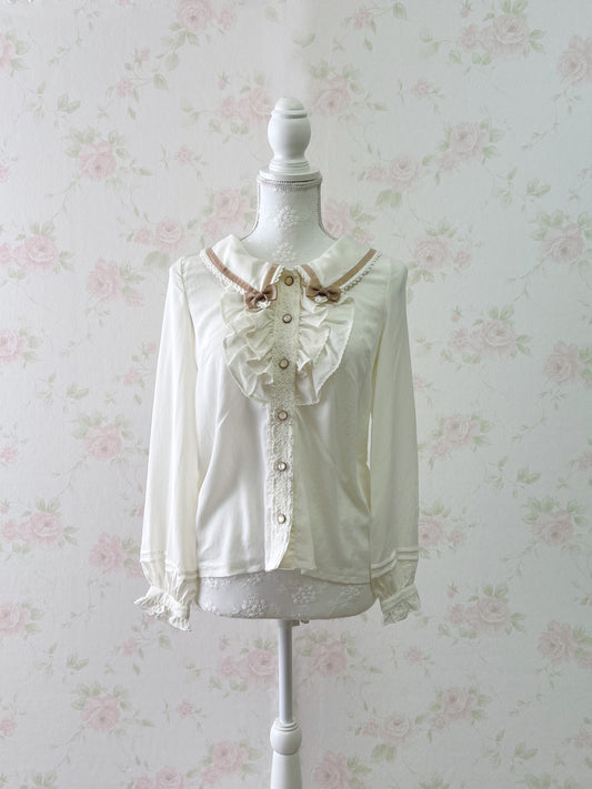 LIZ LISA Side Bow Long Sleeved Blouse