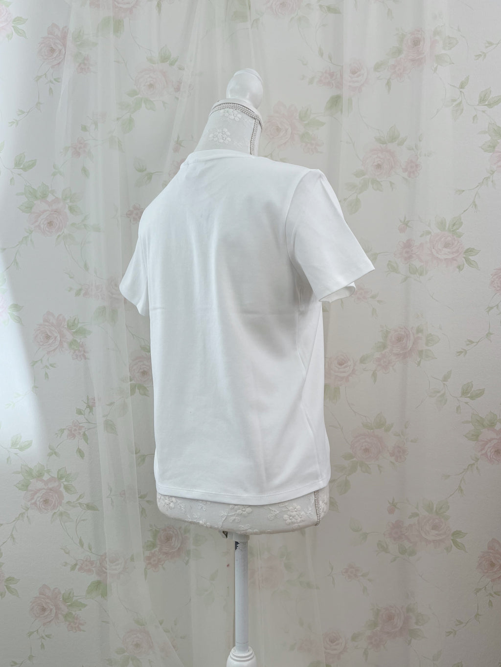 mikko Lil ala mode Embroidery Bow T-Shirt (White)