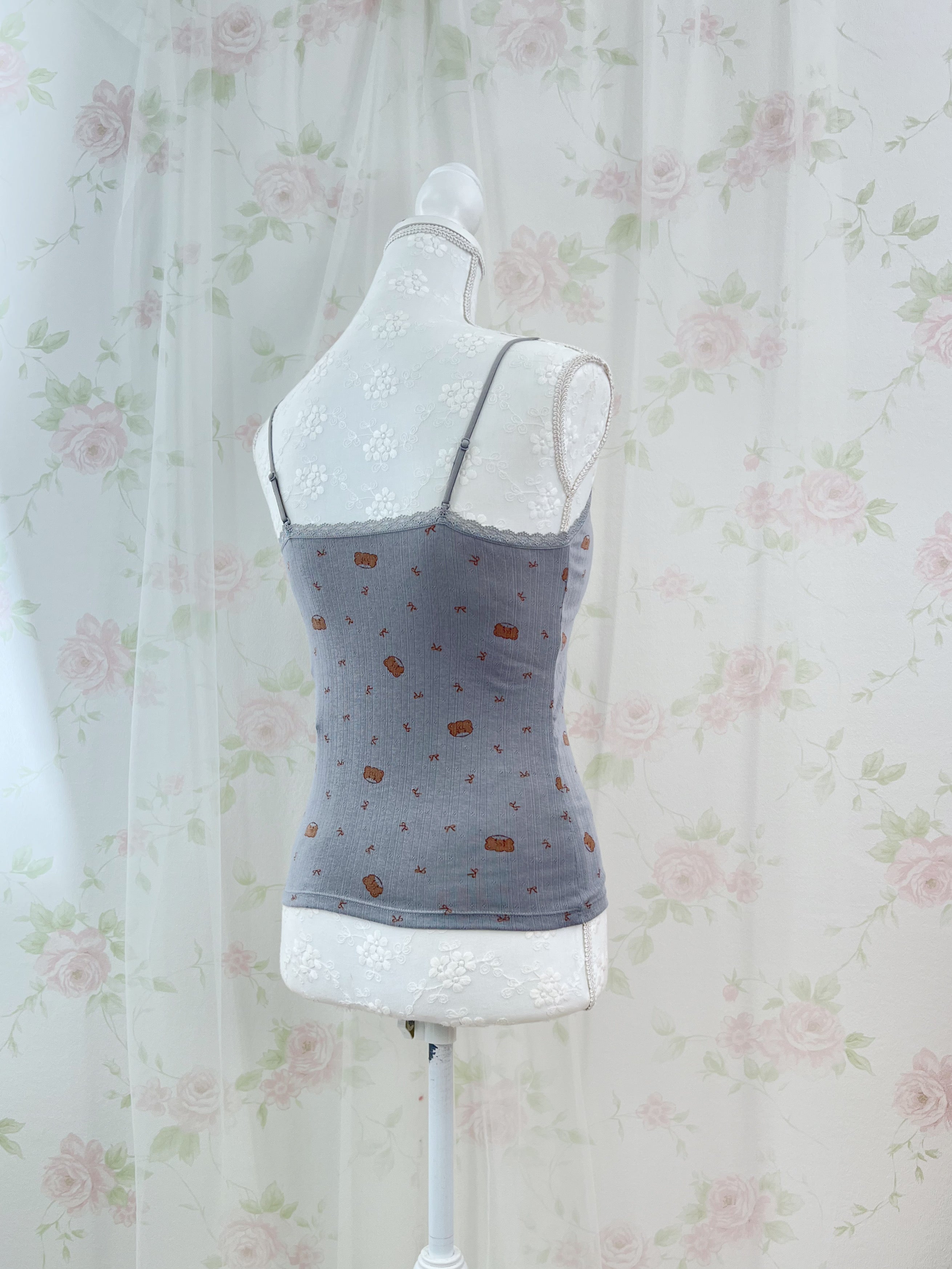 mikko Lil ala mode Cotton Blend Camisole (Gray)