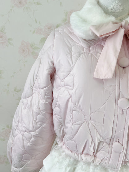 Honey Cinnamon Ribbon Quilting Jacket (Pink)