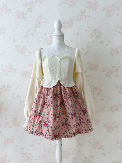 beberose Lace Bare Top Cotton Dress