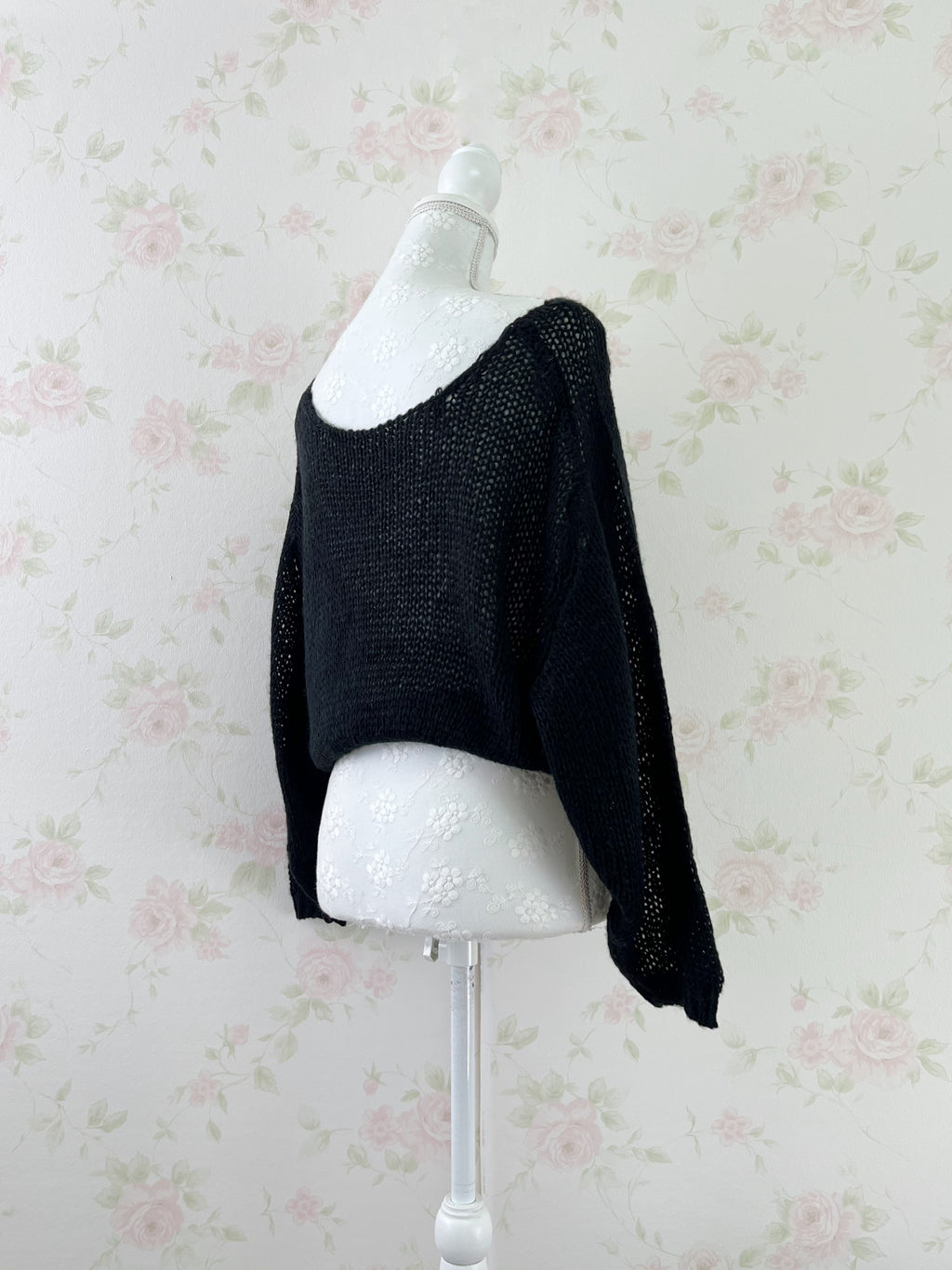 Soft Loose Gyaru Sweater (Black)