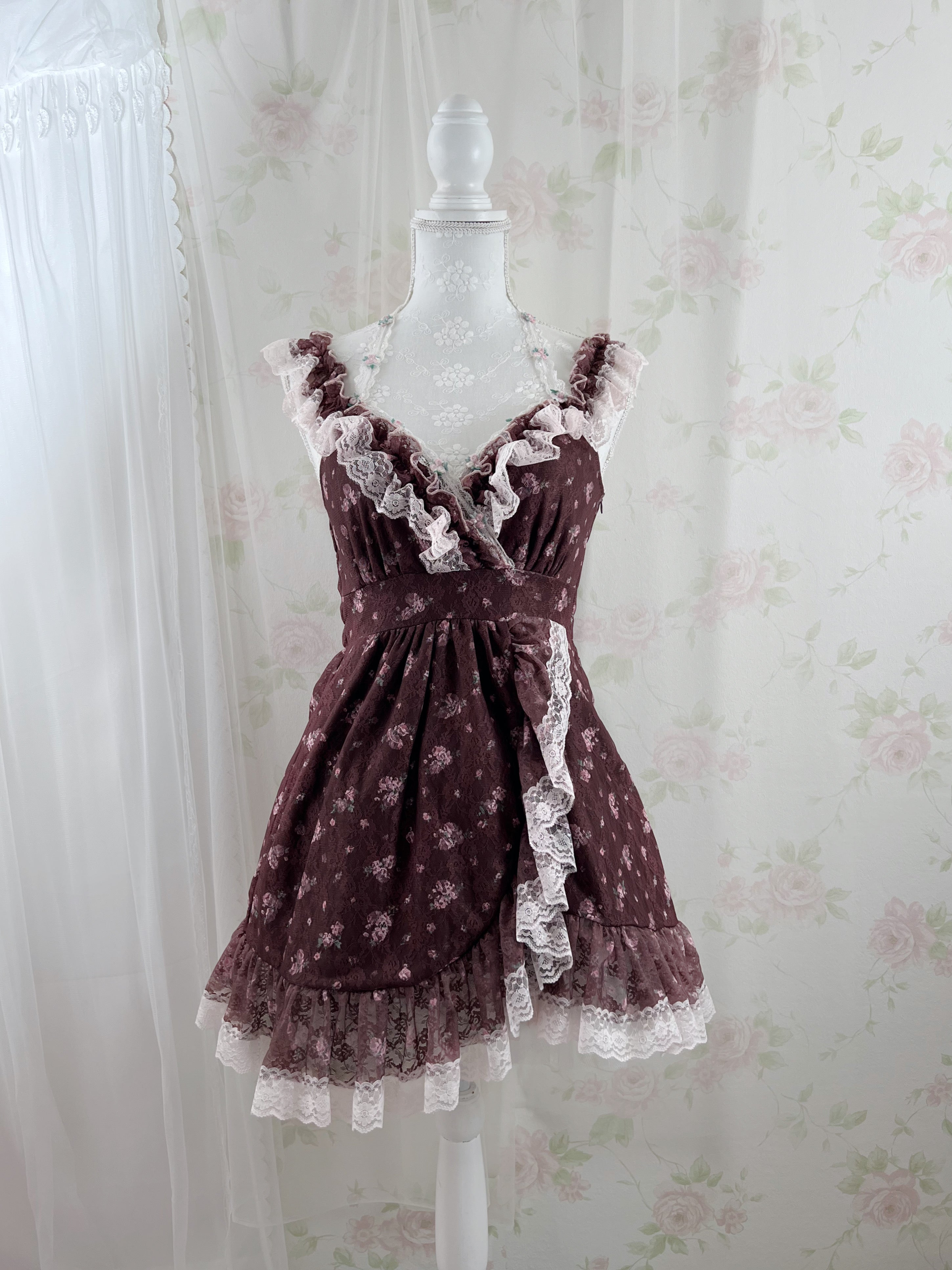 (Pre-order)Vintage Angel Tailor Fairy Pretty Dress (Brown)