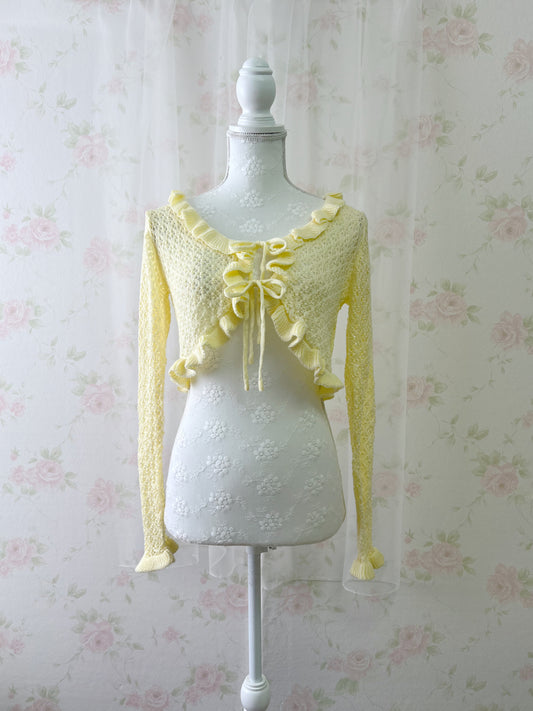 GRL Double String Cardigan (Yellow)