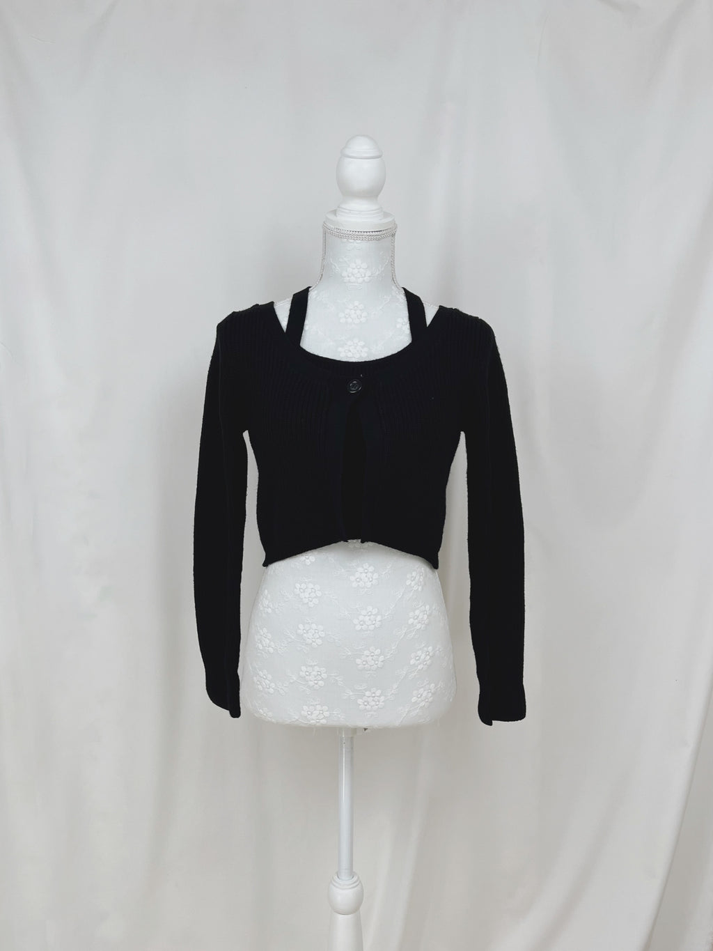RESEXXY Halter Neck Top Attached Cardigan