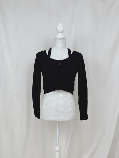 (34% OFF) RESEXXY Halter Neck Top Attached Cardigan
