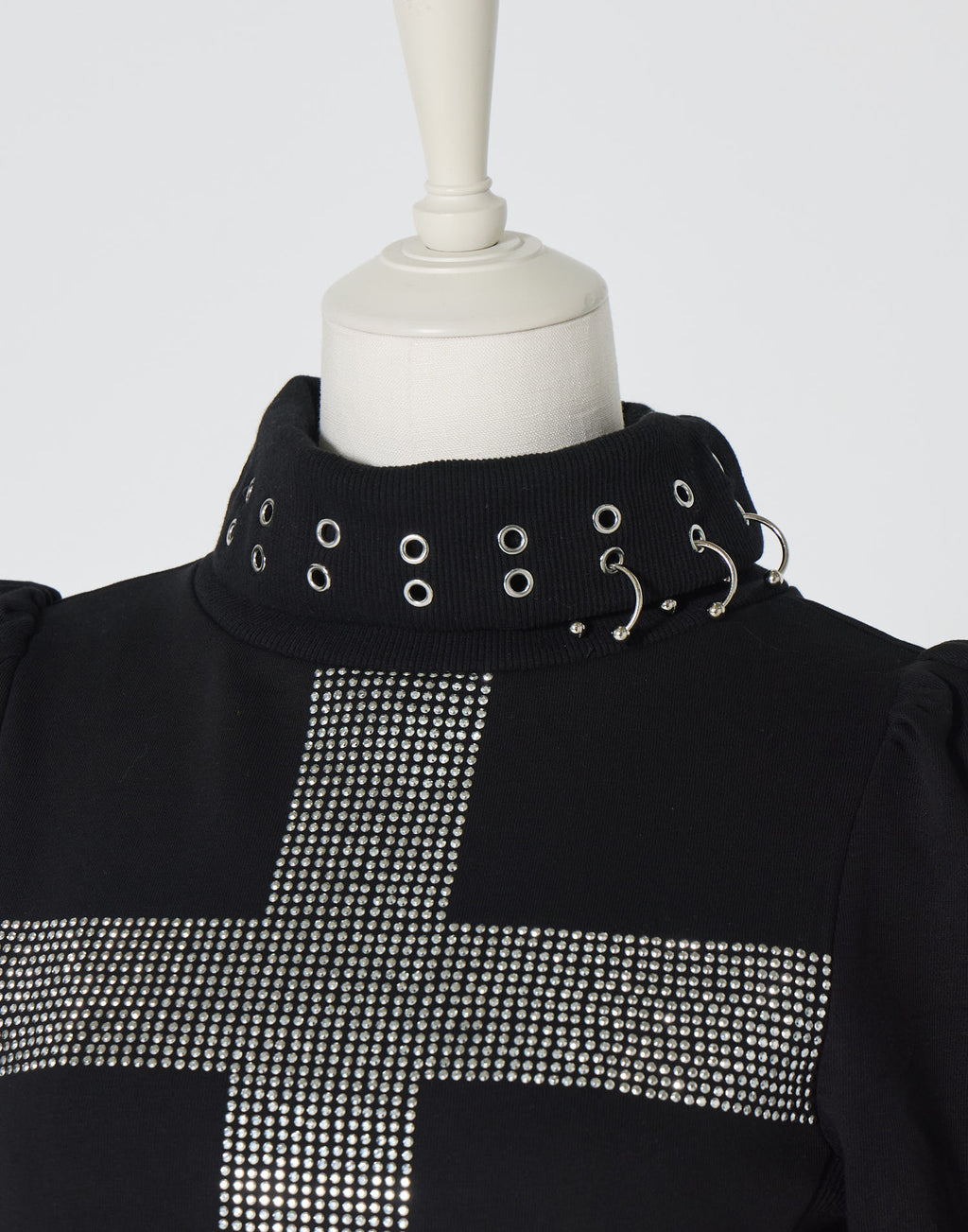 AVENCHUMU Rhinestone cross chiffon hem one-piece