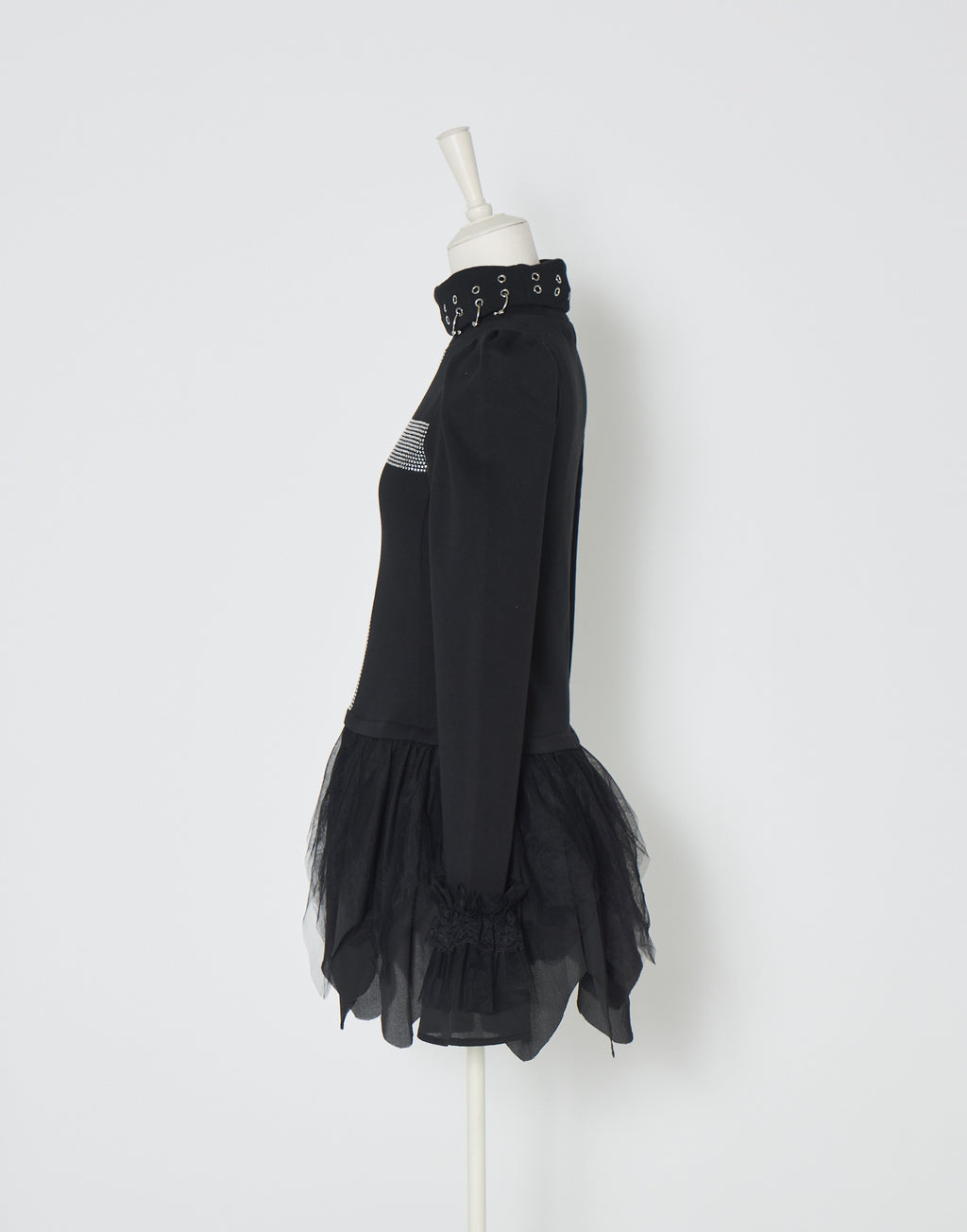 AVENCHUMU Rhinestone cross chiffon hem one-piece