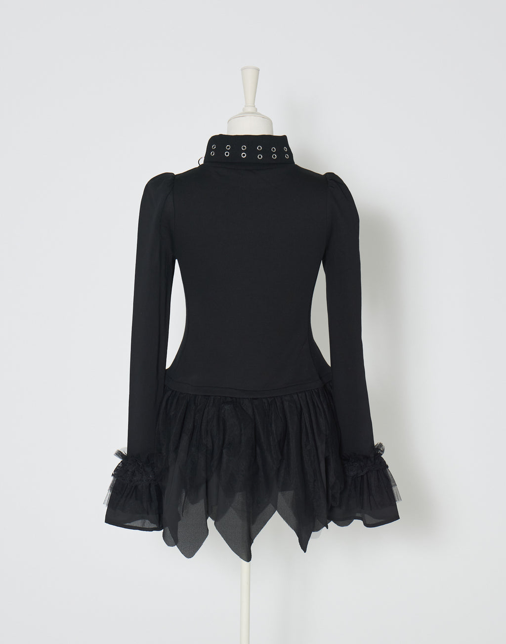 AVENCHUMU Rhinestone cross chiffon hem one-piece