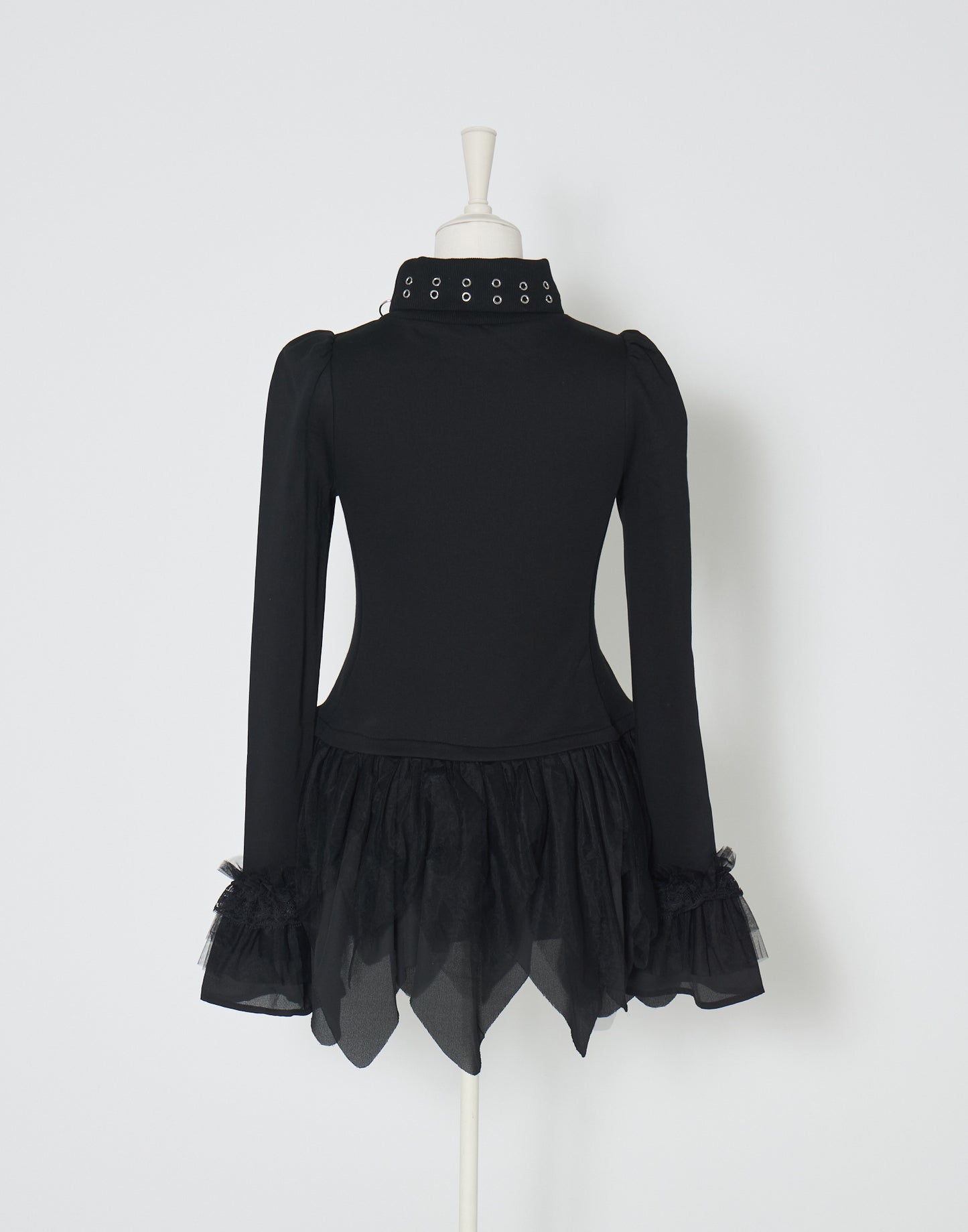 AVENCHUMU Rhinestone cross chiffon hem one-piece