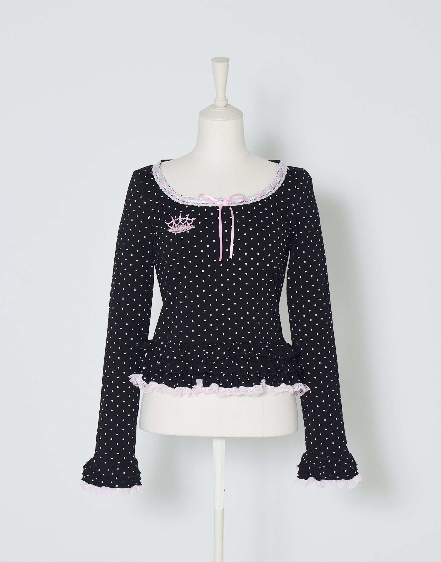 AVENCHUMU Brass knuckle long sleeve frill tops