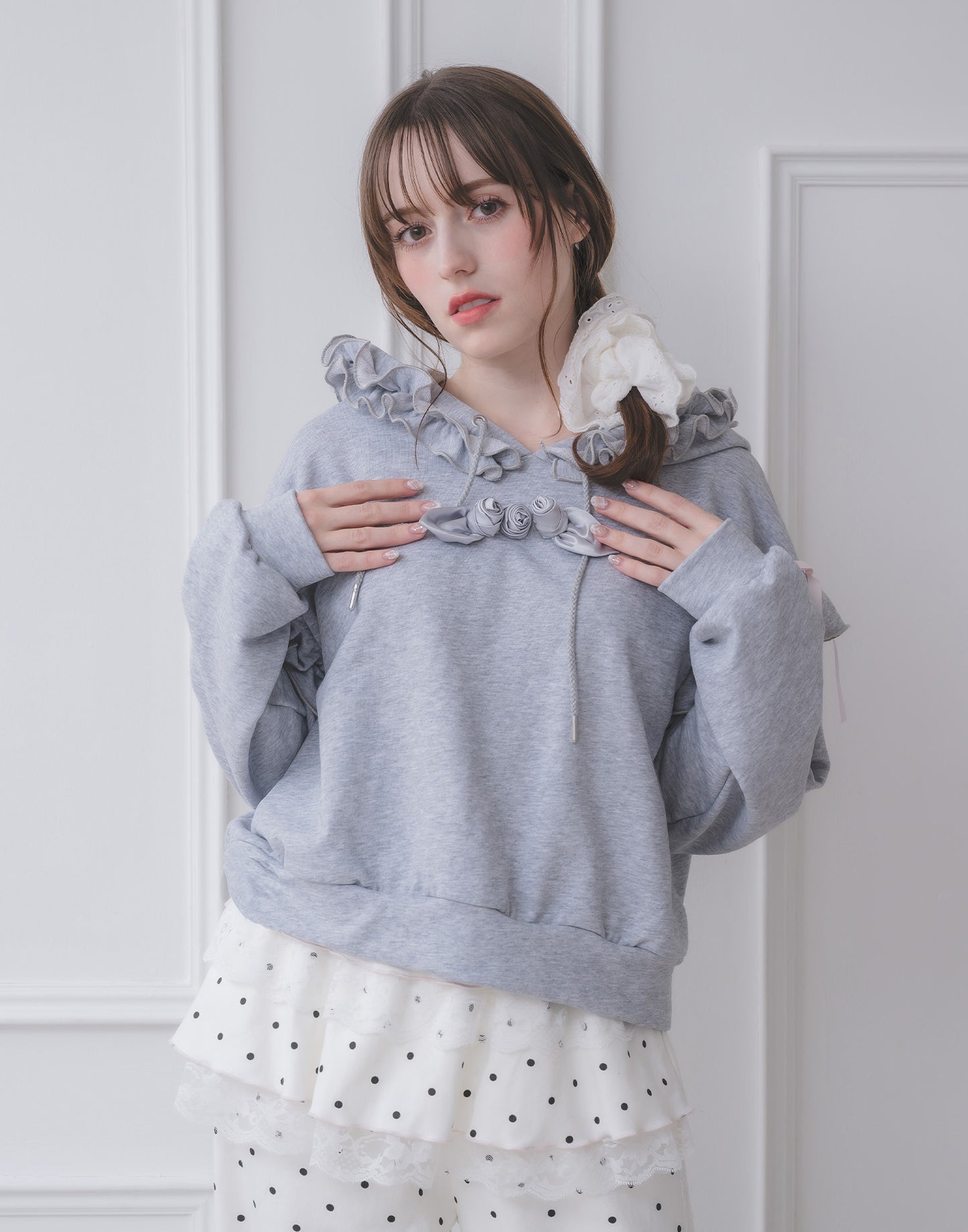 Lolime rose motif hoodie