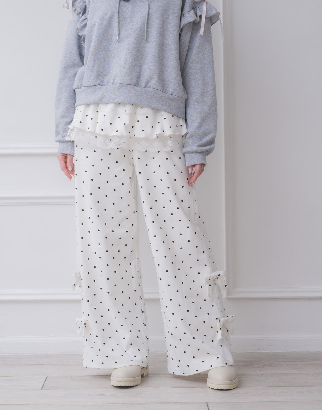 Lolime fancy dot layered pantsskirt