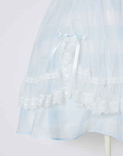 mellfy memory Fairy gingham tulle apron Skirt