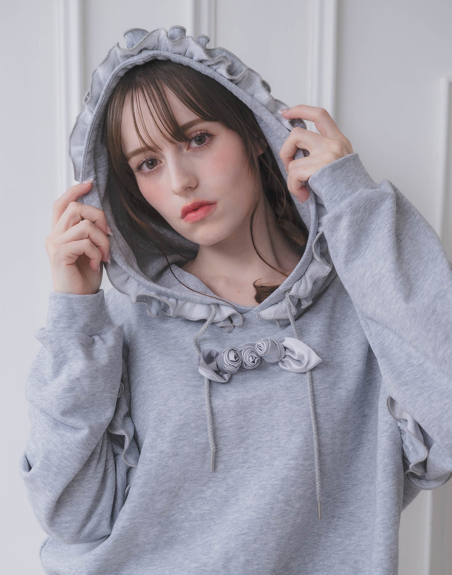 Lolime rose motif hoodie