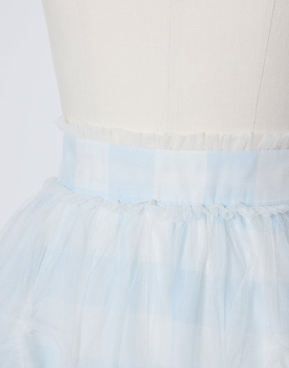 mellfy memory Fairy gingham tulle apron Skirt