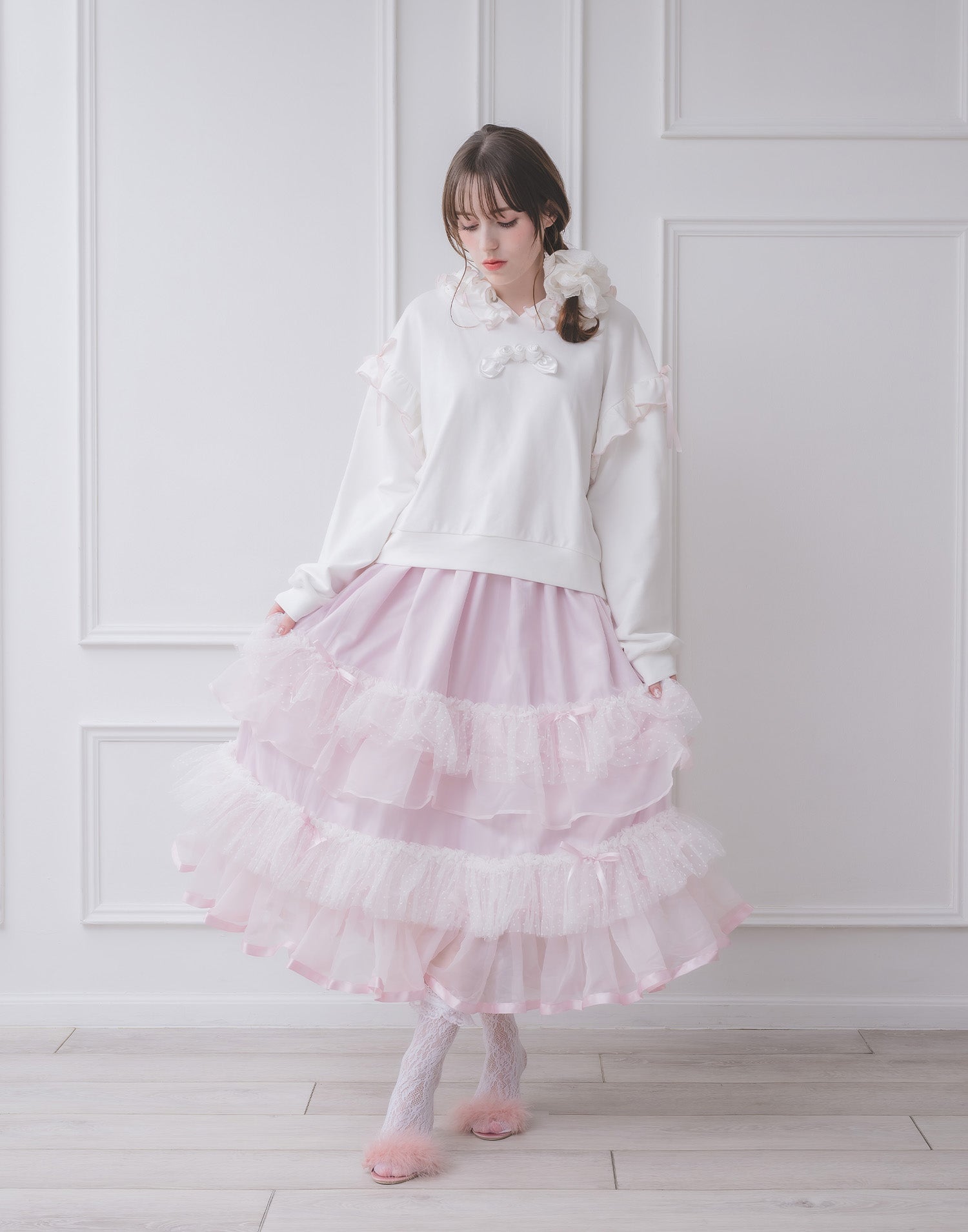 Lolime rose motif hoodie