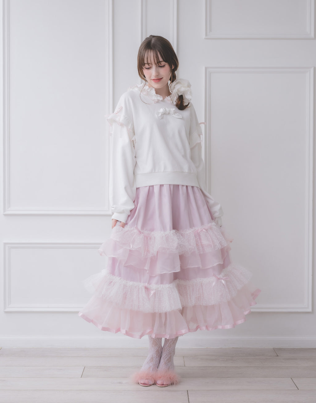 Lolime rose motif hoodie