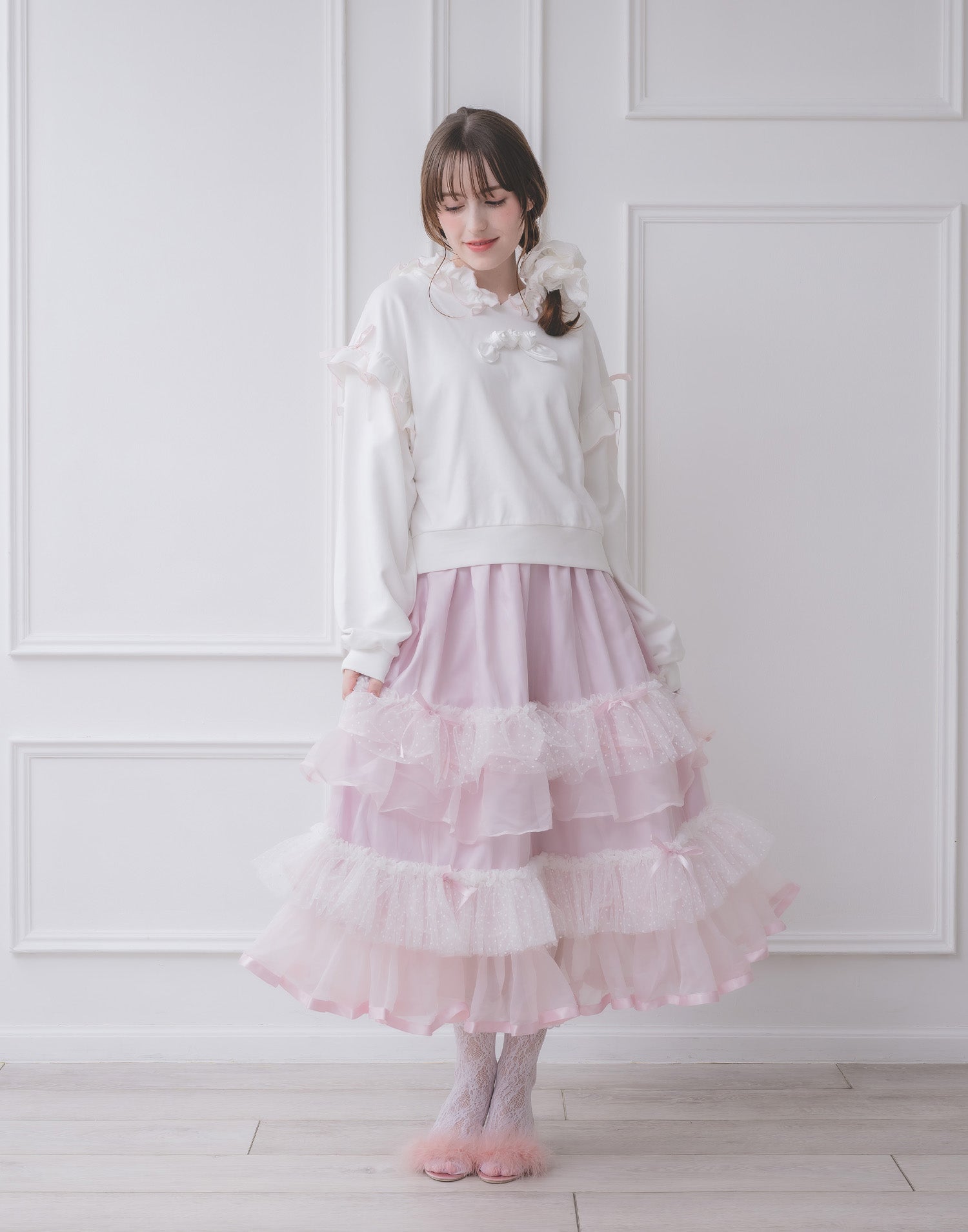 Lolime rose motif hoodie