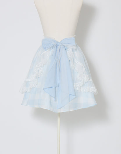 mellfy memory Fairy gingham tulle apron Skirt