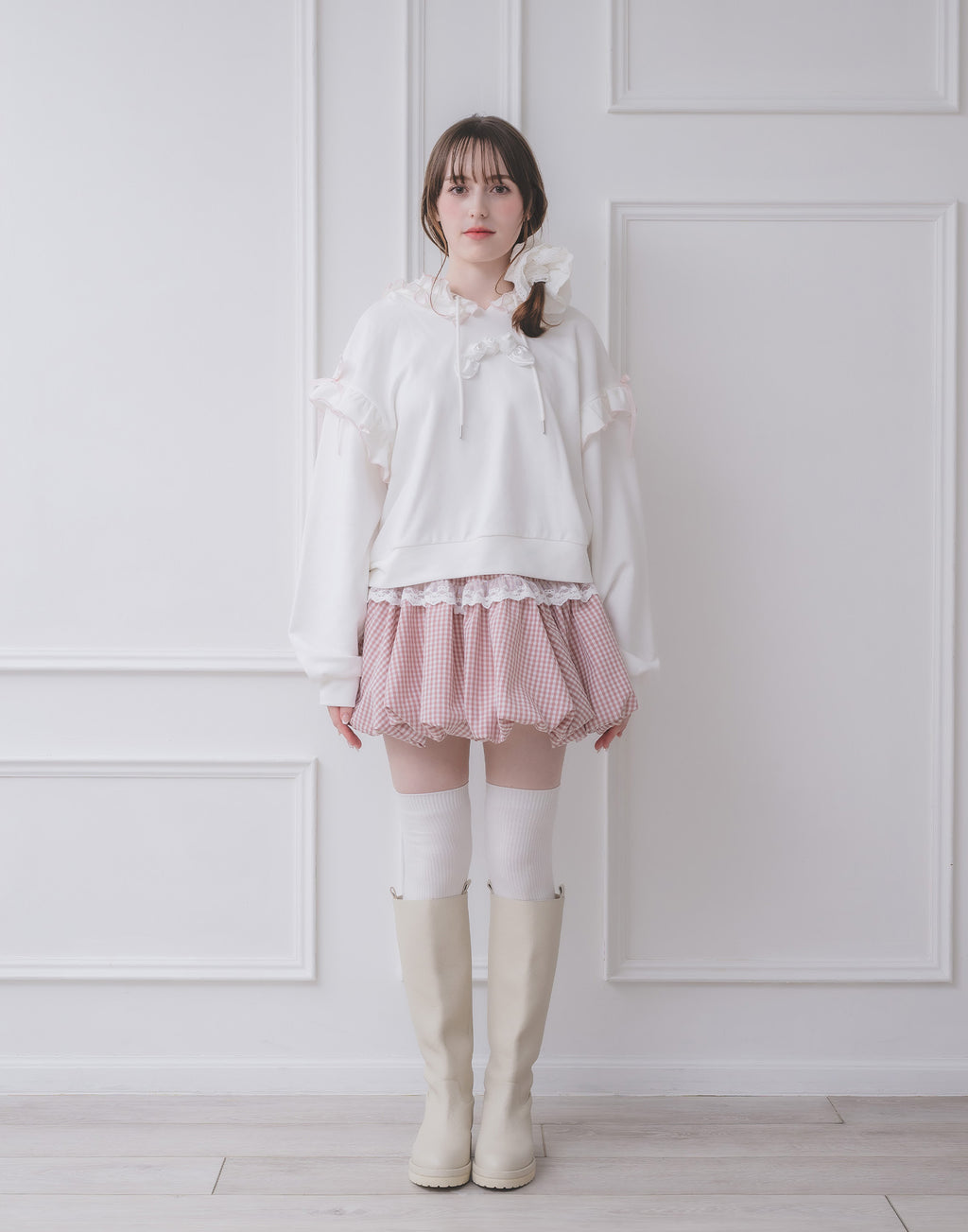 Lolime rose motif hoodie