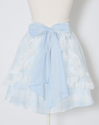 mellfy memory Fairy gingham tulle apron Skirt