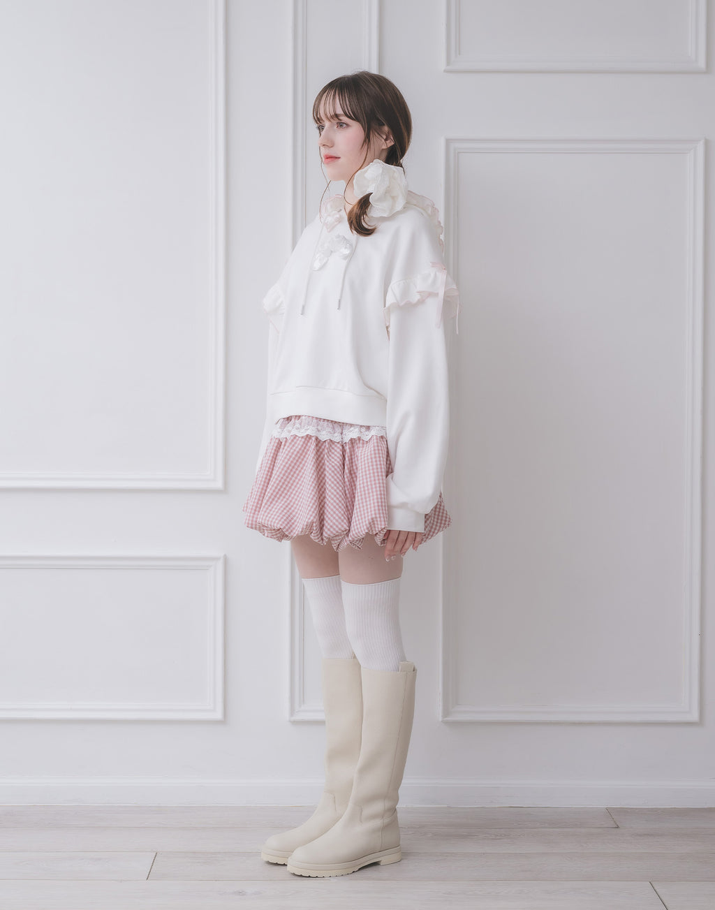 Lolime rose motif hoodie