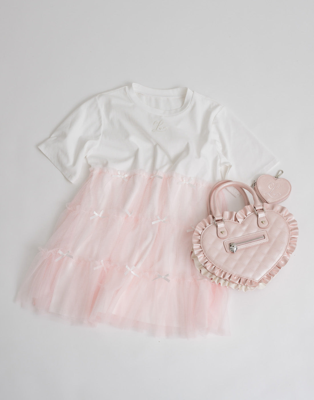 Lolime Tulle tiered cut sew mini dress