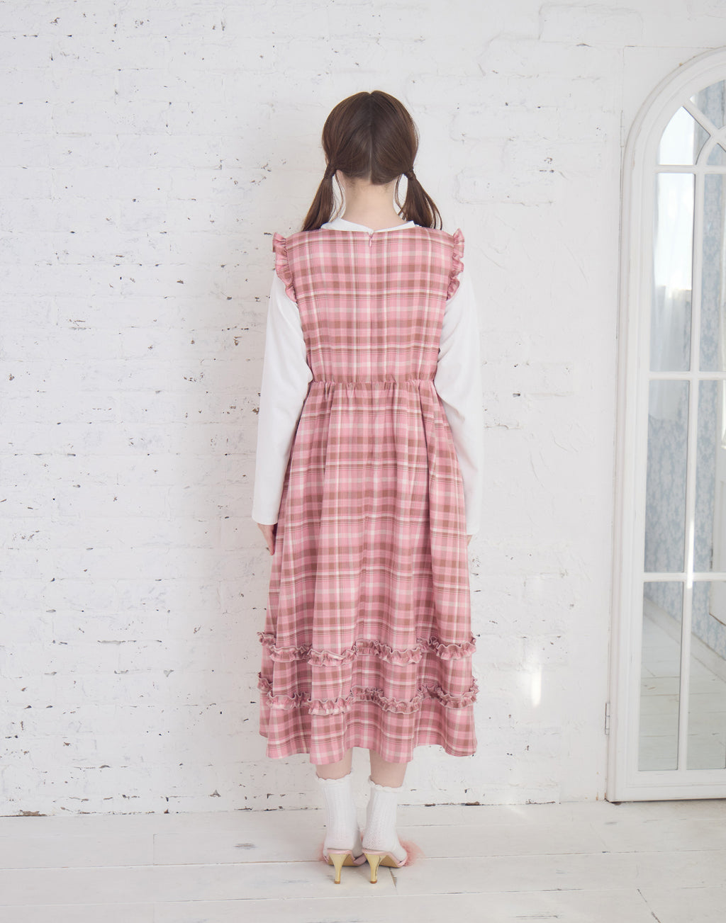 Lolime frill heart long dress