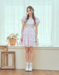 (Pre-order) mellfy memory Milky gingham puff onepiece