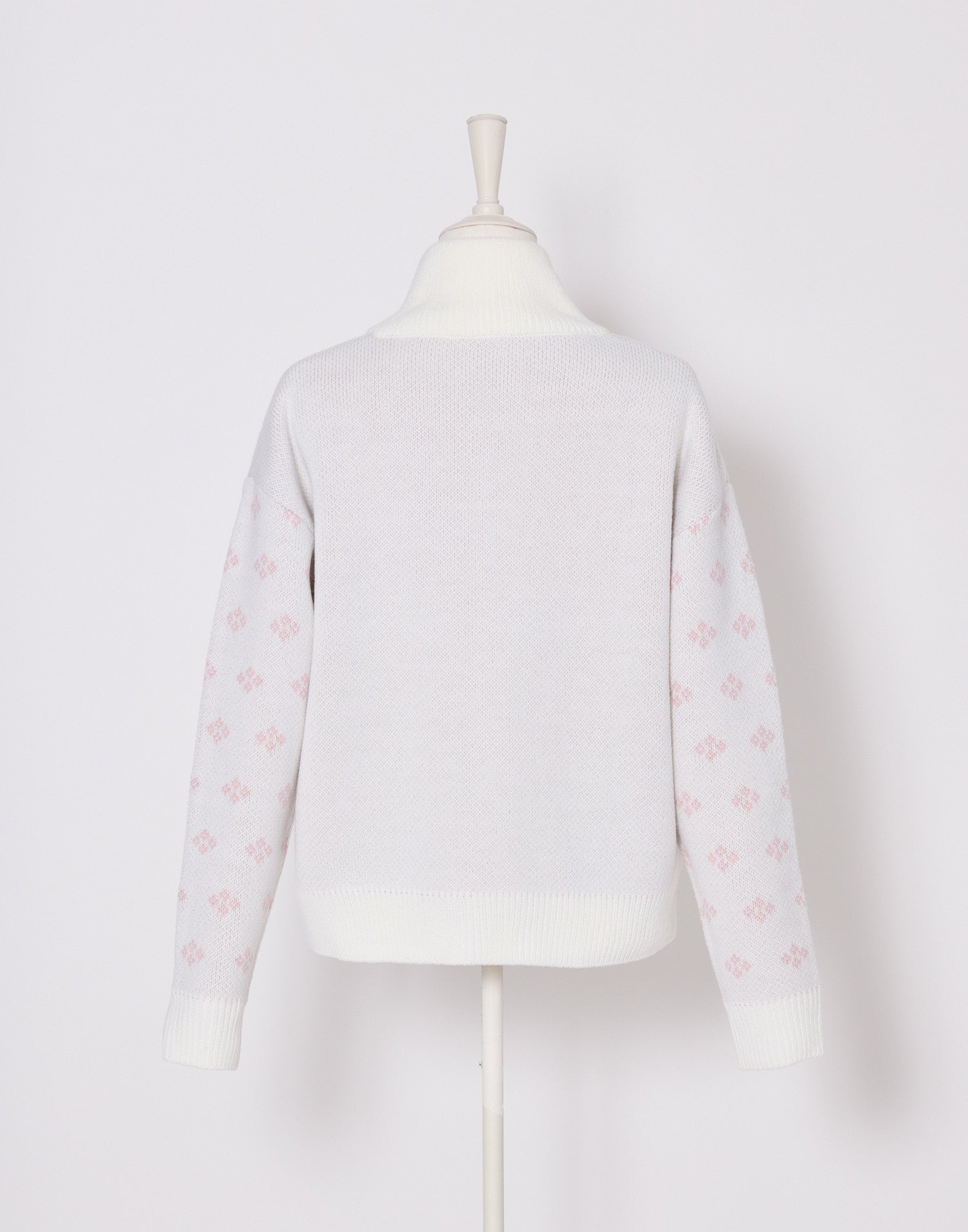 Lolime ribbon & floral cowichan knit zip up