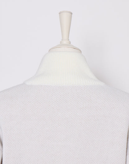 Lolime ribbon & floral cowichan knit zip up