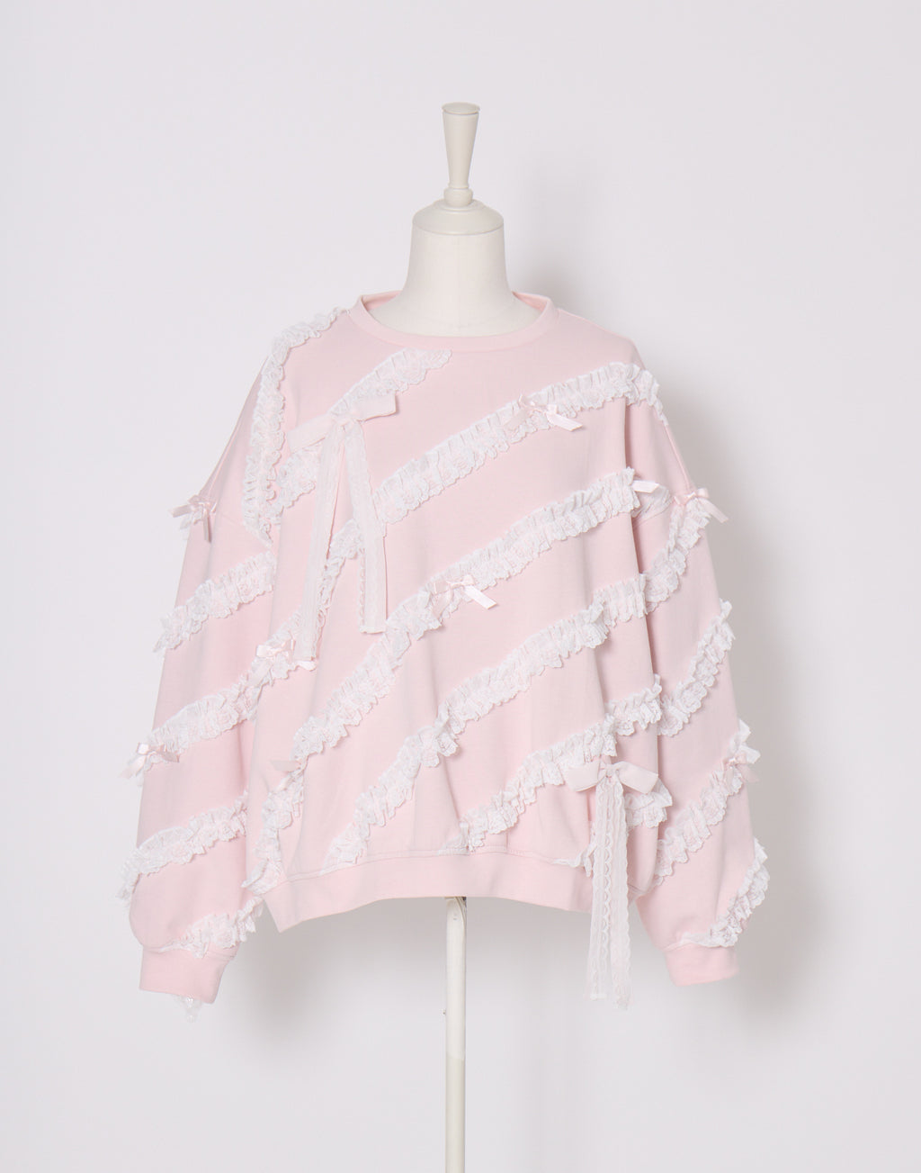 Lolime lacy ribbon sweatshirt