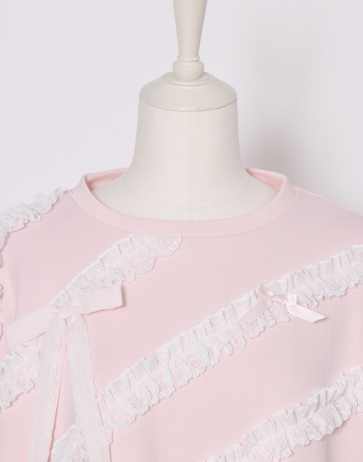 Lolime lacy ribbon sweatshirt