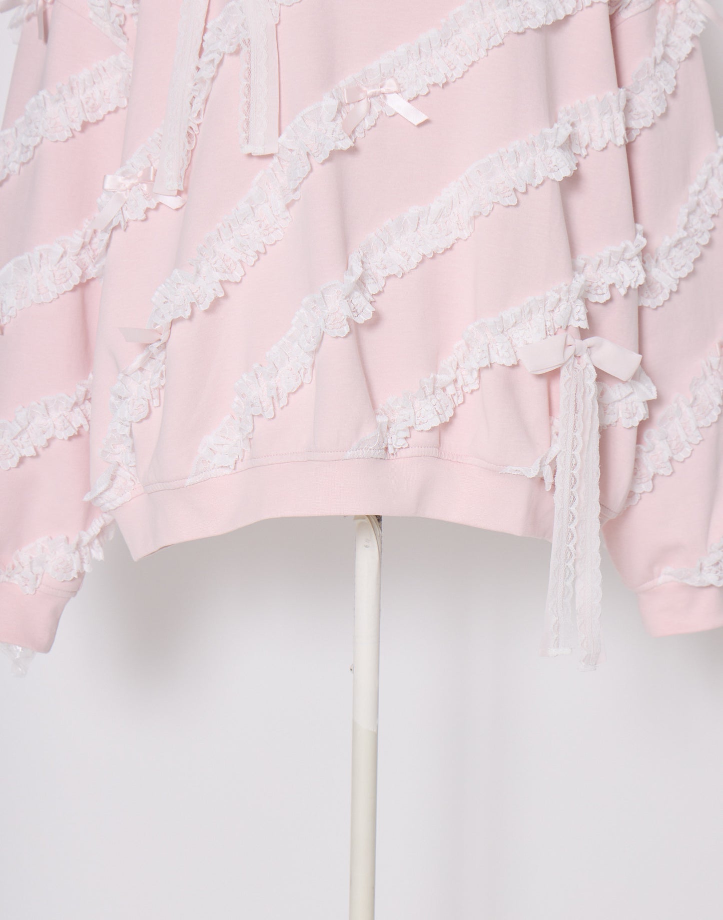 Lolime lacy ribbon sweatshirt