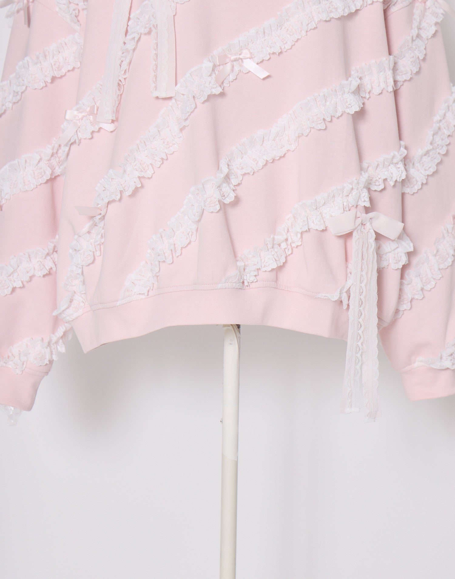 Lolime lacy ribbon sweatshirt