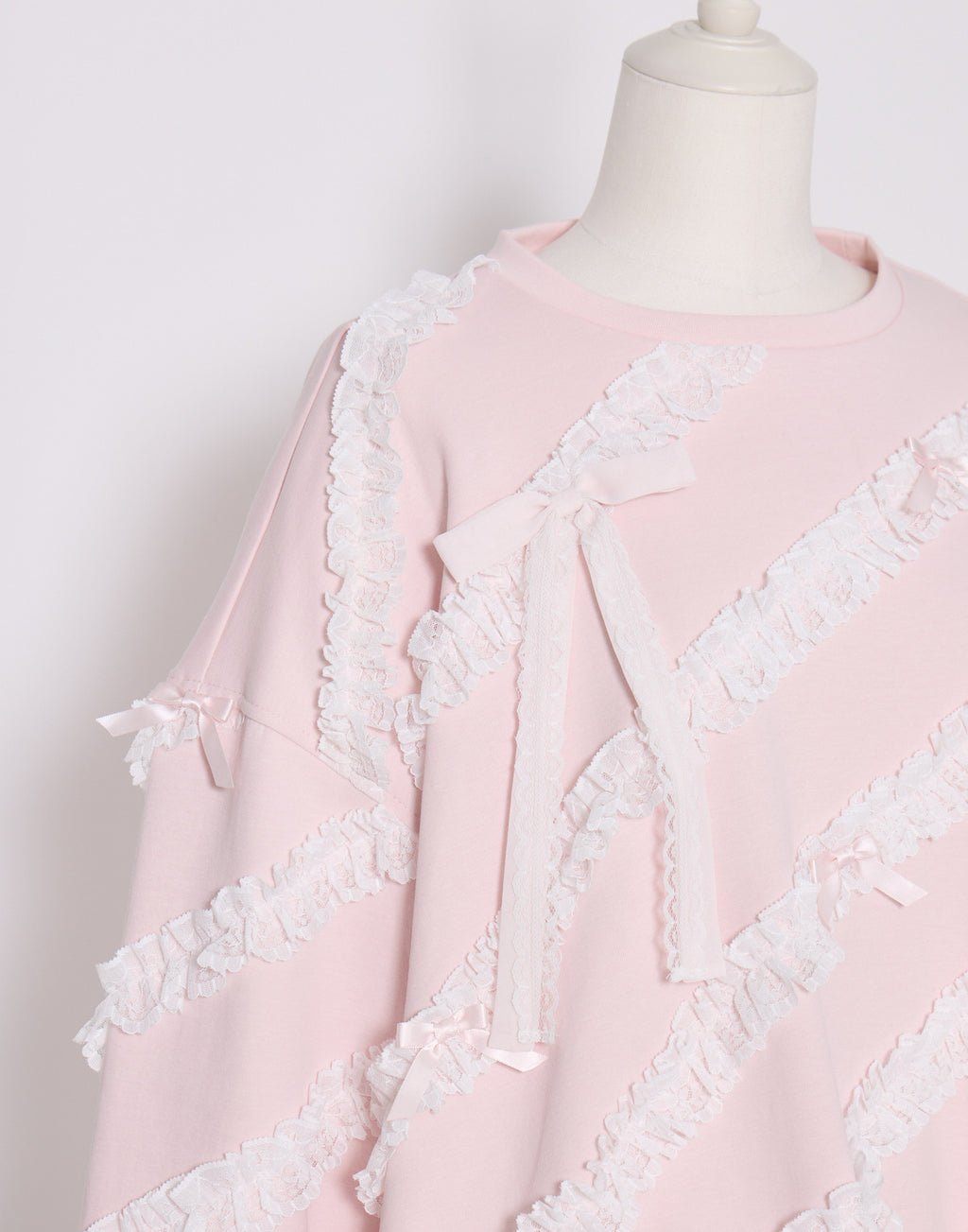Lolime lacy ribbon sweatshirt