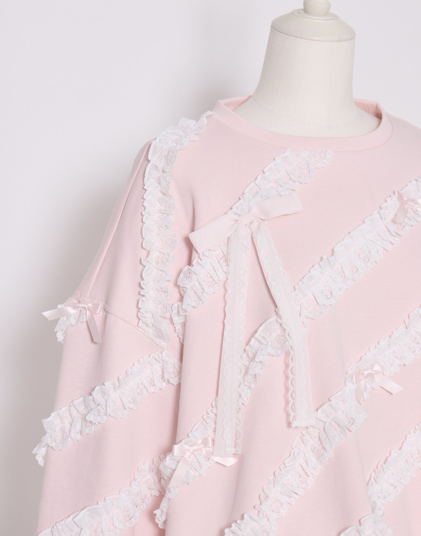 Lolime lacy ribbon sweatshirt